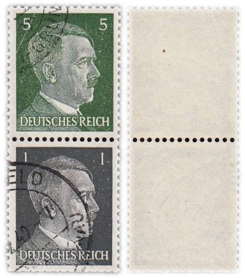купить Германия, Третий Рейх сцепка из 2 марок 1 и 5 рейхспфеннигов 1941