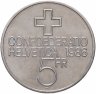 Купить Швейцария 5 франков (francs) 1986 "500 лет битве при Земпахе"