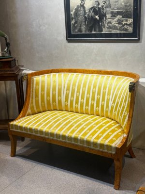 купить Диван в стиле Ампир, дерево, тополь, лак, бронза, ткань, Российская империя, 1860-1890 гг.