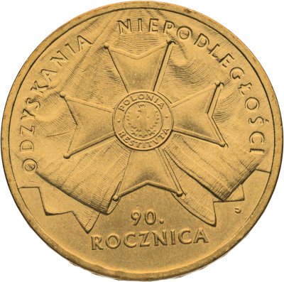 купить Польша 2 злотых 2008 "90 лет независимости Польши"