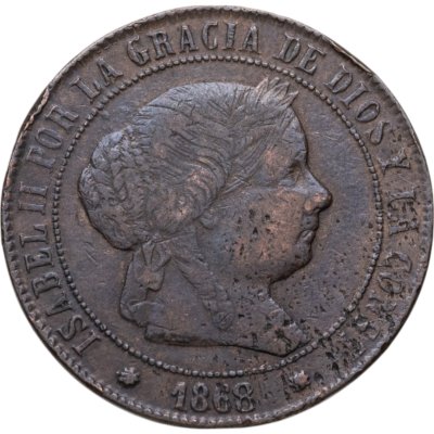 купить Испания 5 сентимо (centimos) 1868 Барселона