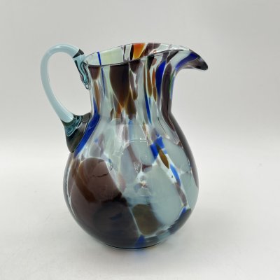 купить Кувшин с разноцветными пятнами на тулове, стекло, гутная техника, СССР, 1970-1990 гг.