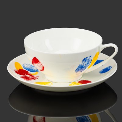 купить Чайная пара "Виноградов и Дубосарский", фарфор, печать, Императорский фарфоровый завод (ИФЗ), Российская Федерация, 2008 г.