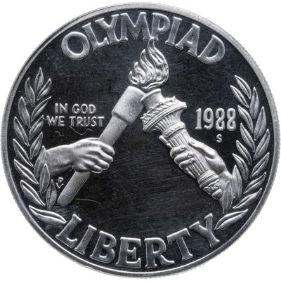 купить США 1 доллар 1998 "Участие США в Олимпиаде 1988 года в Сеуле"