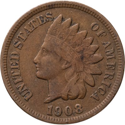 купить США 1 цент 1908 "Indian Head Cent"