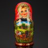 Купить Матрешка "Летняя тройка" (7 мест), автор росписи С.А. Лонченкова, дерево, лак, роспись, золочение, Российская Федерация, 2025 г.
