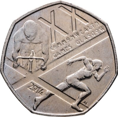 купить Великобритания 50 пенсов 2014 "Игры Содружества 2014. Глазго"