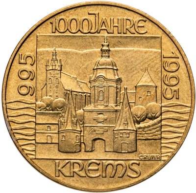 купить Австрия 20 шиллингов (shillings) 1995 "1000 лет городу Кремс"
