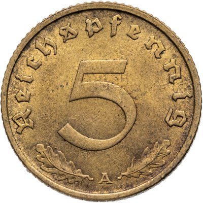 купить Германия (Третий рейх) 5 рейхспфеннигов (reichspfennig) 1937 A