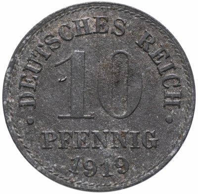 купить Германия 10 пфеннигов (pfennig) 1919