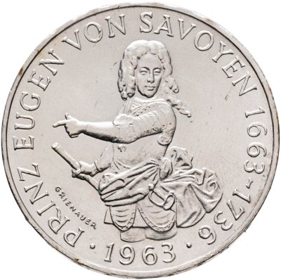 купить Австрия 25 шиллингов (shillings) 1963 "300 лет со дня рождения Евгения Савойского"