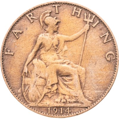 купить Великобритания 1 фартинг (farthing) 1914