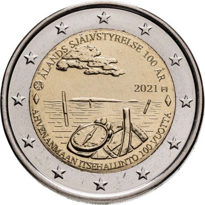 купить Финляндия 2 евро (euro) 2021 "100 лет самоуправлению в Аландском регионе"
