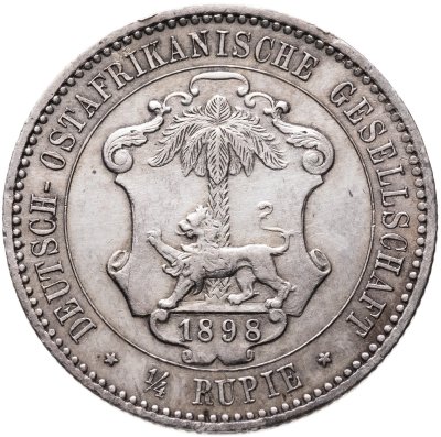 купить Германская Восточная Африка 1/4 рупии (rupee) 1898