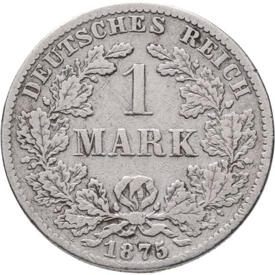 купить Германия 1 марка 1875 Знак монетного двора: "B" - Ганновер