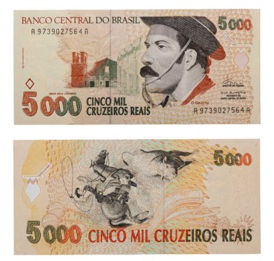 купить Бразилия 5 000 крузейро 1993