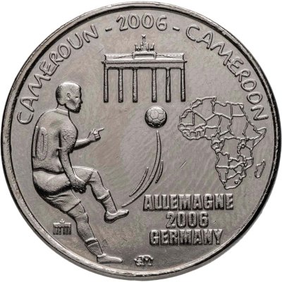 купить Камерун 1500 франков 2006 "Чемпионат мира по футболу 2006 в Германии Бранденбургские ворота"