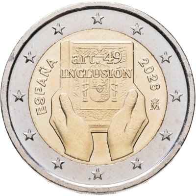 купить Испания 2 евро (euro) 2026 "Реформа статьи 49 Конституции Испании"