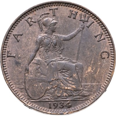 купить Великобритания 1 фартинг (farthing) 1934