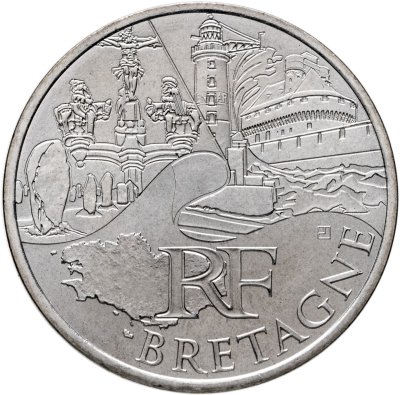 купить Франция 10 евро 2011 "Регионы Франции - Бретань"