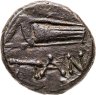 Купить Боспор Киммерийский, Перисад IV., Обол чекан Пантикапей 150 -140 год до н.э. (Голова Аполлона в венке вправо/Лук в горите)