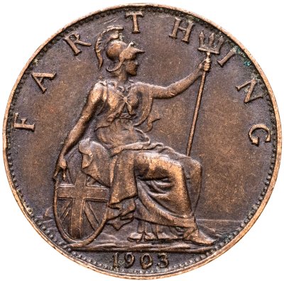 купить Великобритания 1 фартинг (farthing) 1903
