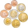 Купить Ватикан 2011 набор из 8 монетовидных жетонов пробных евро "Сотворение Адама" в буклете