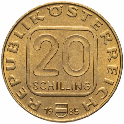 купить Австрия 20 шиллингов (shillings) 1985 "200 лет Епархии в Линце"