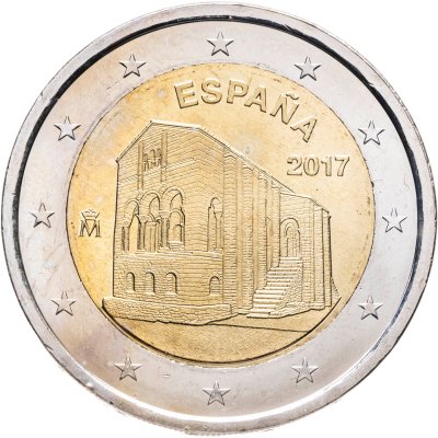 купить Испания 2 евро (euro) 2017 Церковь Санта-Мария-дель-Наранко в Овьедо