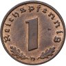 Купить Германия (Третий рейх) 1 рейхспфенниг (reichspfennig) 1938 D, в слабе Монетник.ру MS64