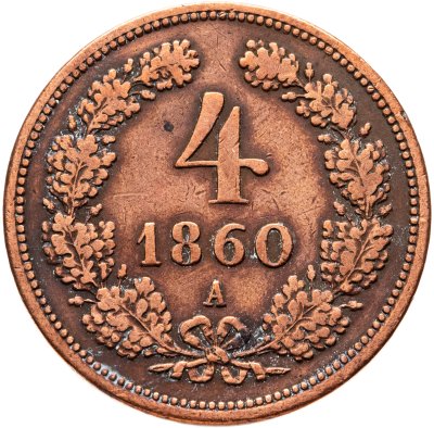 купить Австрия 4 крейцера 1860 А