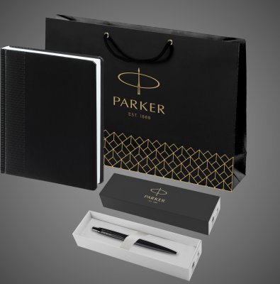 купить Подарочный набор: Шариковая ручка Parker Jotter XL SE20 Monochrome в подарочной упаковке, цвет: Black, стержень: Mblue и Ежедневник недатирован, Металлы: металл, нержавеющая сталь, 2026 г.