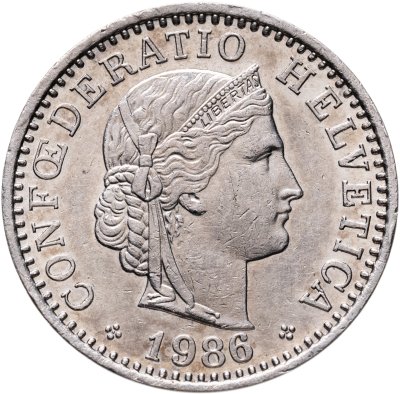 купить Швейцария 20 раппенов (rappen) 1986