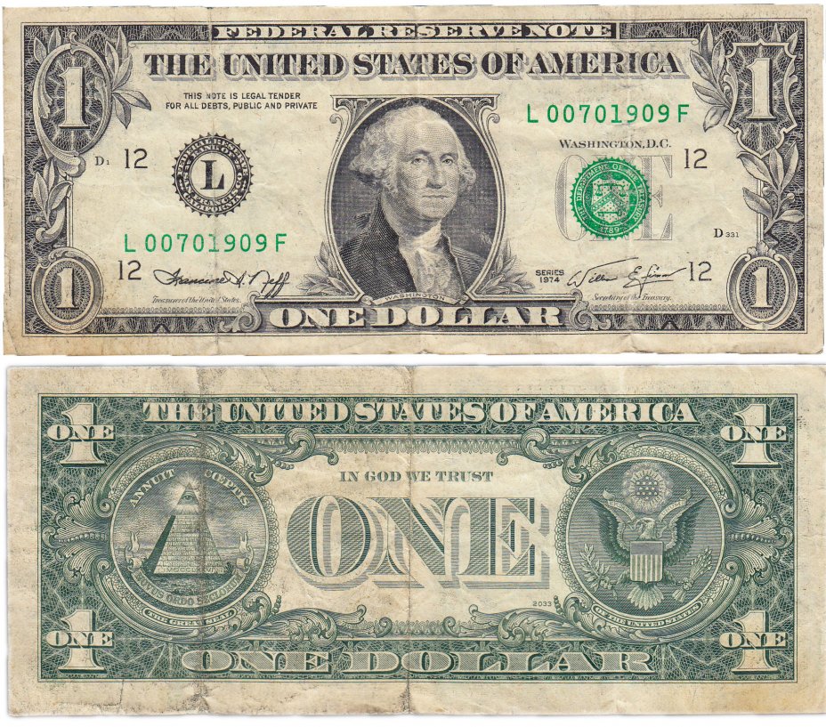 купить США 1 доллар 1974 (Pick 455) L-Сан Франциско