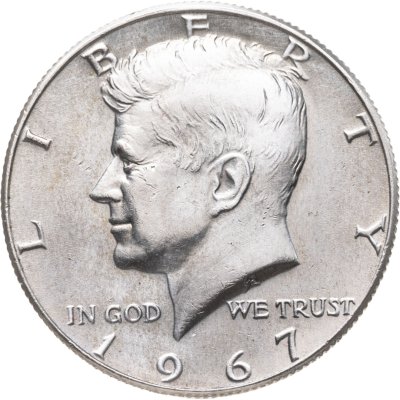 купить США 50 центов (1/2 доллара, half dollar) 1967 Kennedy Half Dollar (Кеннеди)