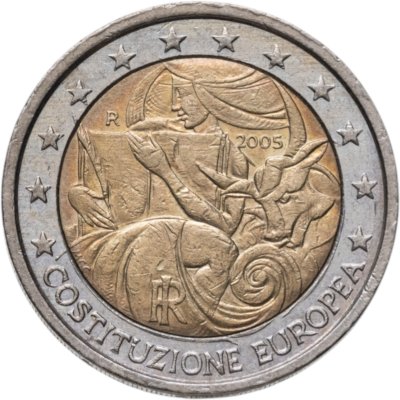 Купить Италия 2 евро (euro) 2005 Европейская конституция