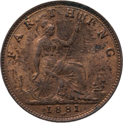 купить Великобритания 1 фартинг (farthing) 1881