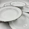 Купить Набор из 6-ти суповых тарелок, Chori Murakami, фарфор, серебрение, Япония, 1970-1990 гг.