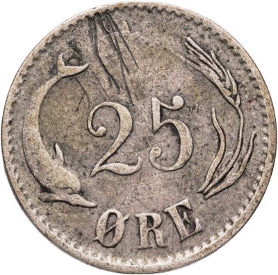 купить Дания 25 эре (ore) 1874
