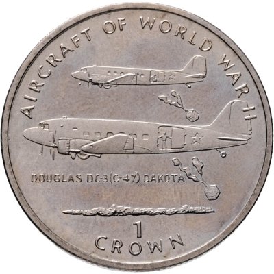 купить Остров Мэн 1 крона (crown) 1995 "Авиация Второй Мировой войны - Douglas DC-3"