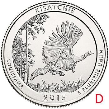 Купить США 25 центов (квотер) 2015 D — Национальный лес Кисатчи