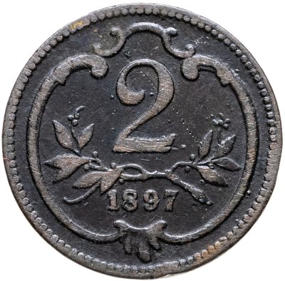 купить Австрия 2 геллера (heller) 1897
