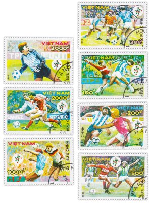 купить Вьетнам набор из 7 марок "Спорт. Футбол. Чемпионат мира в Италии 1990"