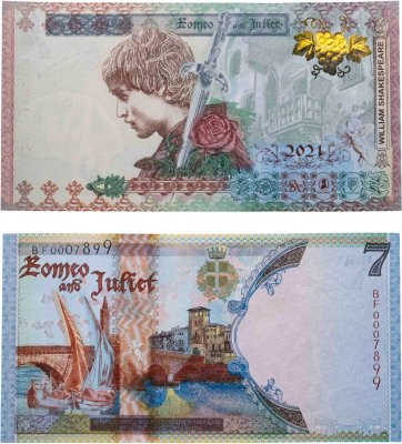 купить Казахстан 2021 тестовая банкнота "Ромео и Джульетта" в официальном буклете