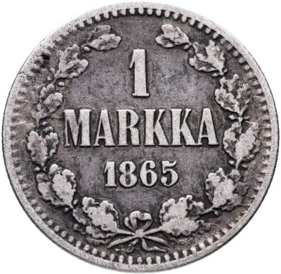 купить 1 марка 1865 S Российская Финляндия