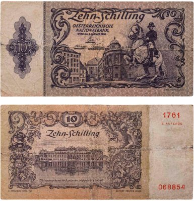 купить Австрия 10 шиллингов 1950