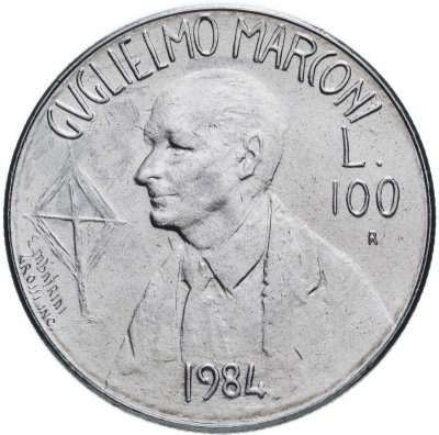 Купить Сан-Марино 100 лир 1984 "Ученые"