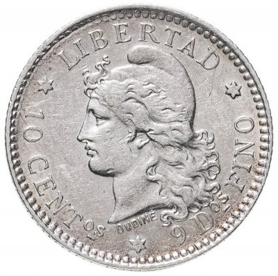 купить Аргентина 10 сентаво (centavos) 1883