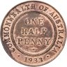 Купить Австралия 1/2 пенни (penny) 1933