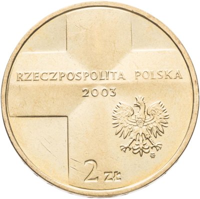 купить Польша 2 злотых (zlote) 2003 25 лет Понтификата Иоанна Павла II